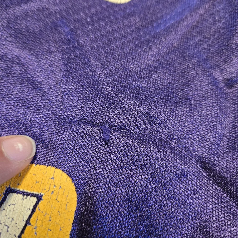 Vintage Vikings Kids Football Shirt - Purple and Yellow Boys 7